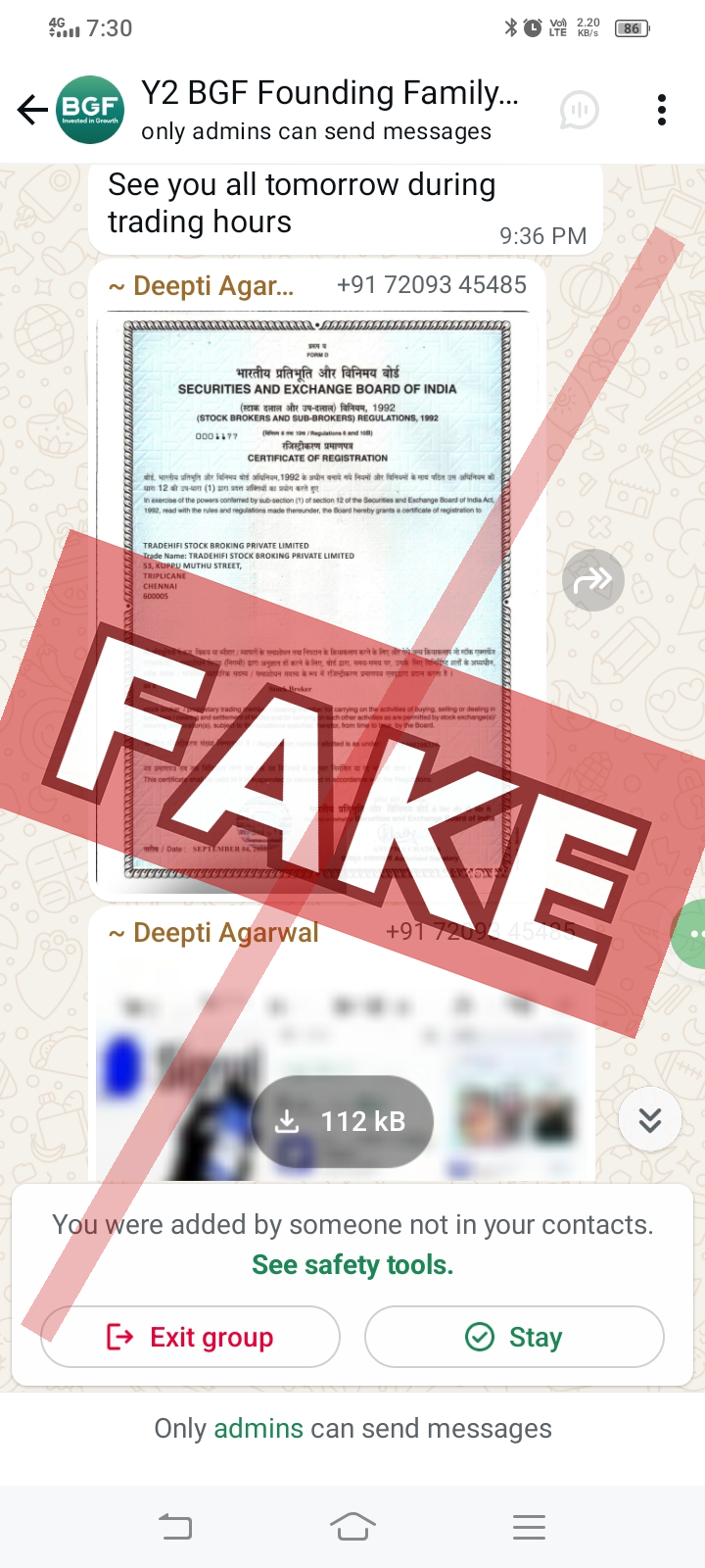Fake WhatsApp Group 3